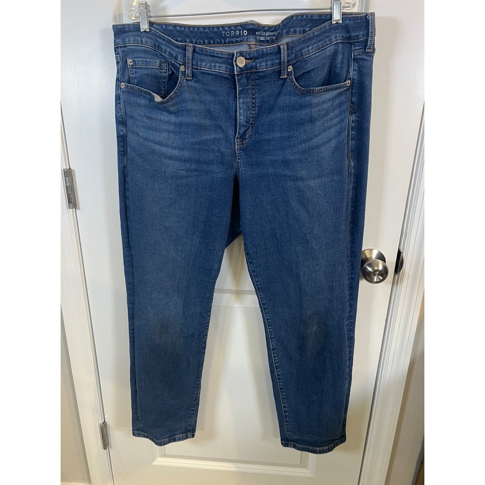 Torrid Womens Perfect Boyfriend Ankle Vintage Stretch Jeans Size 20R